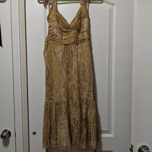 Gold and tan halter dress